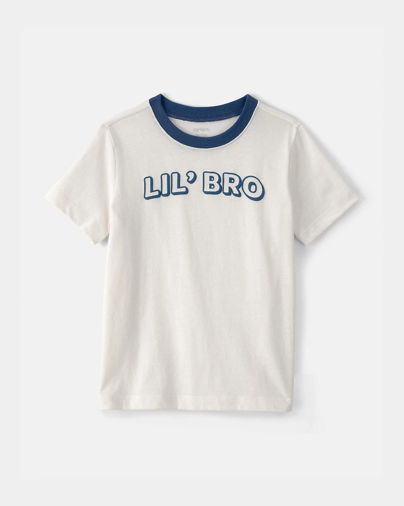 Toddler Boy 'Lil Bro' Graphic Tee - Ivory