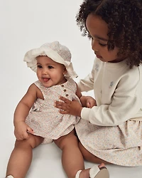 Toddler Girl 2-Piece Floral French Terry Top & Skort Set - Cream