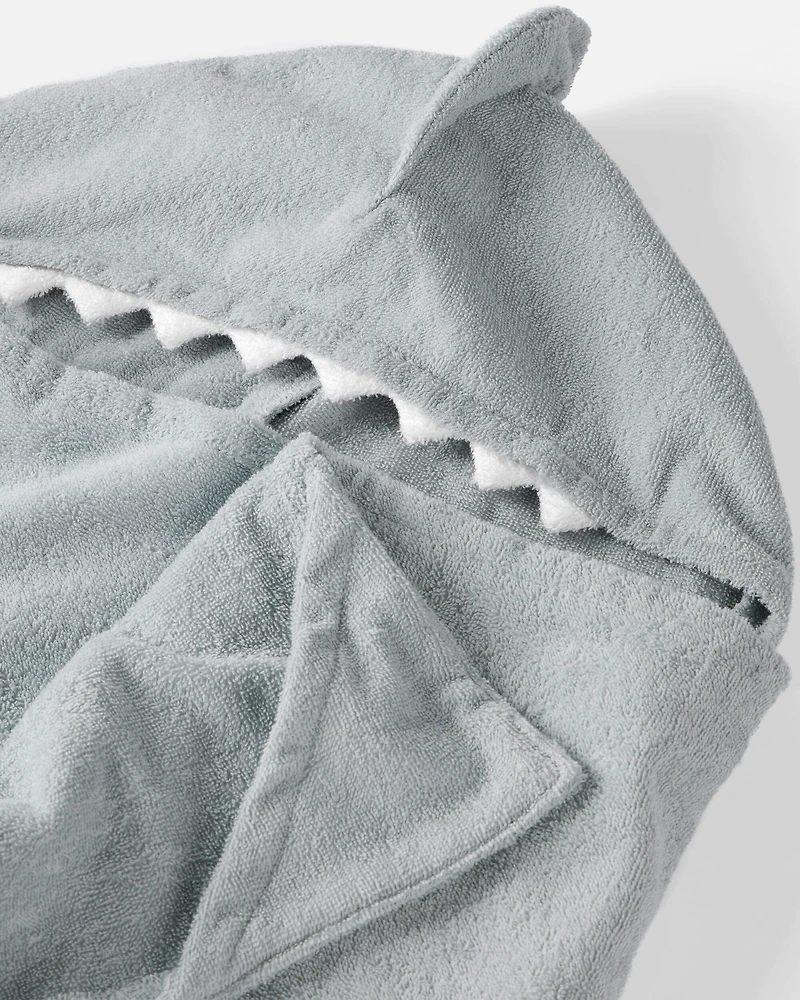 Toddler Organic Terry Cotton Shark Towel