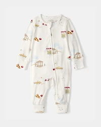 Baby Italy 2-Way Zip PurelySoft™ Sleep & Play Pajama - Cream