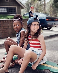 Kid Mid-Length Iconic Denim Short - Splash Wash