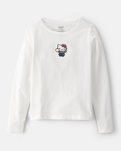 Girls Hello Kitty® Long-Sleeve Top - White