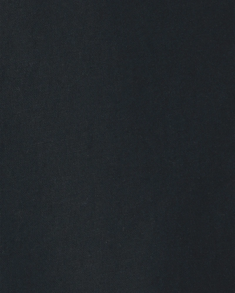 Baby Boy 2-Piece Beach Overall Set - Black/Ivory