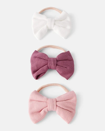 Baby Girl 3-Pack Bow Headwraps