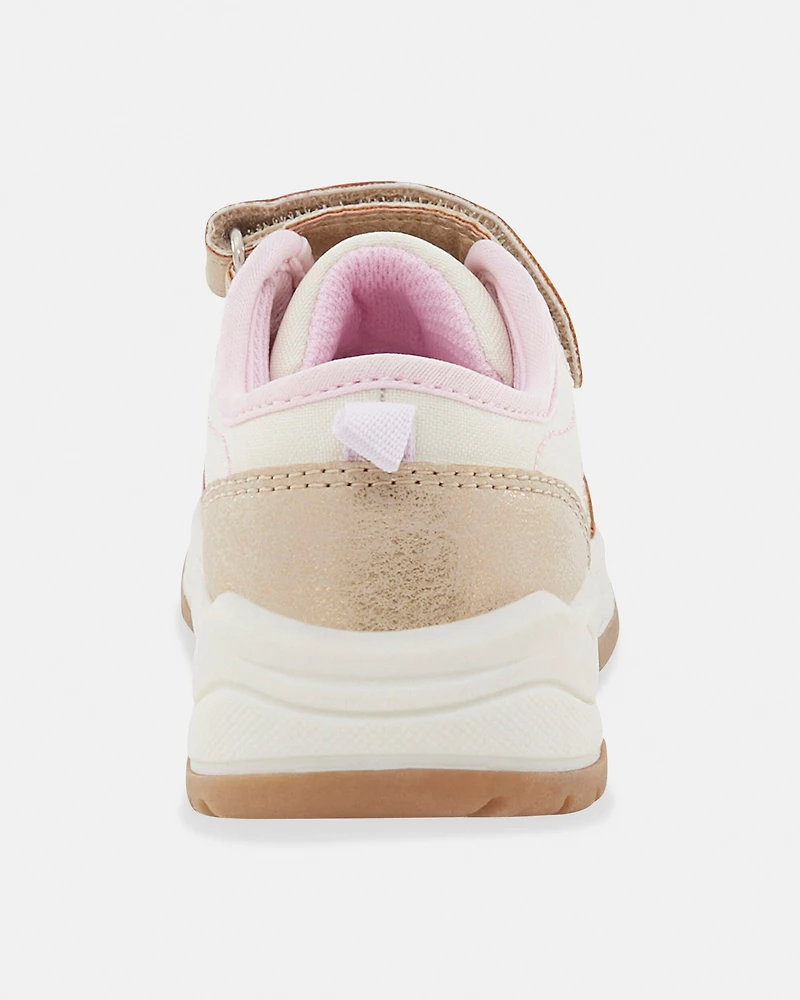 Toddler Girl Athletic Shoes - Tan/Gold