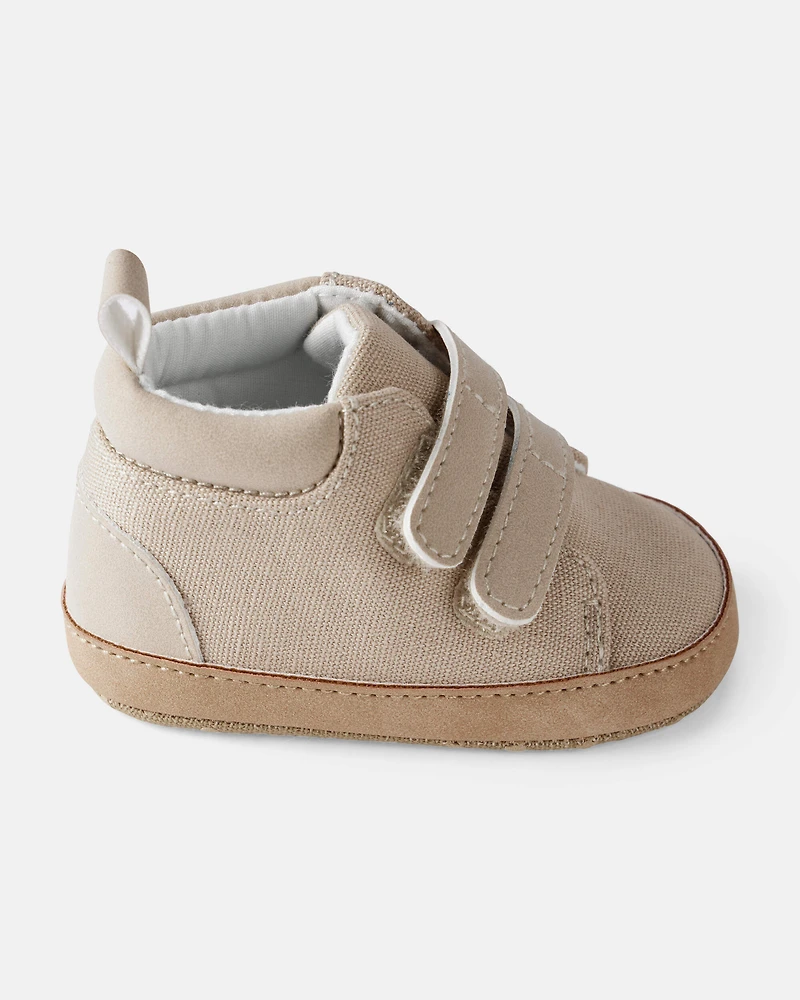 Baby Boy High-Top Casual Sneakers - Beige
