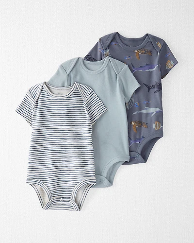 Baby 3-Pack Organic Cotton Rib Bodysuits