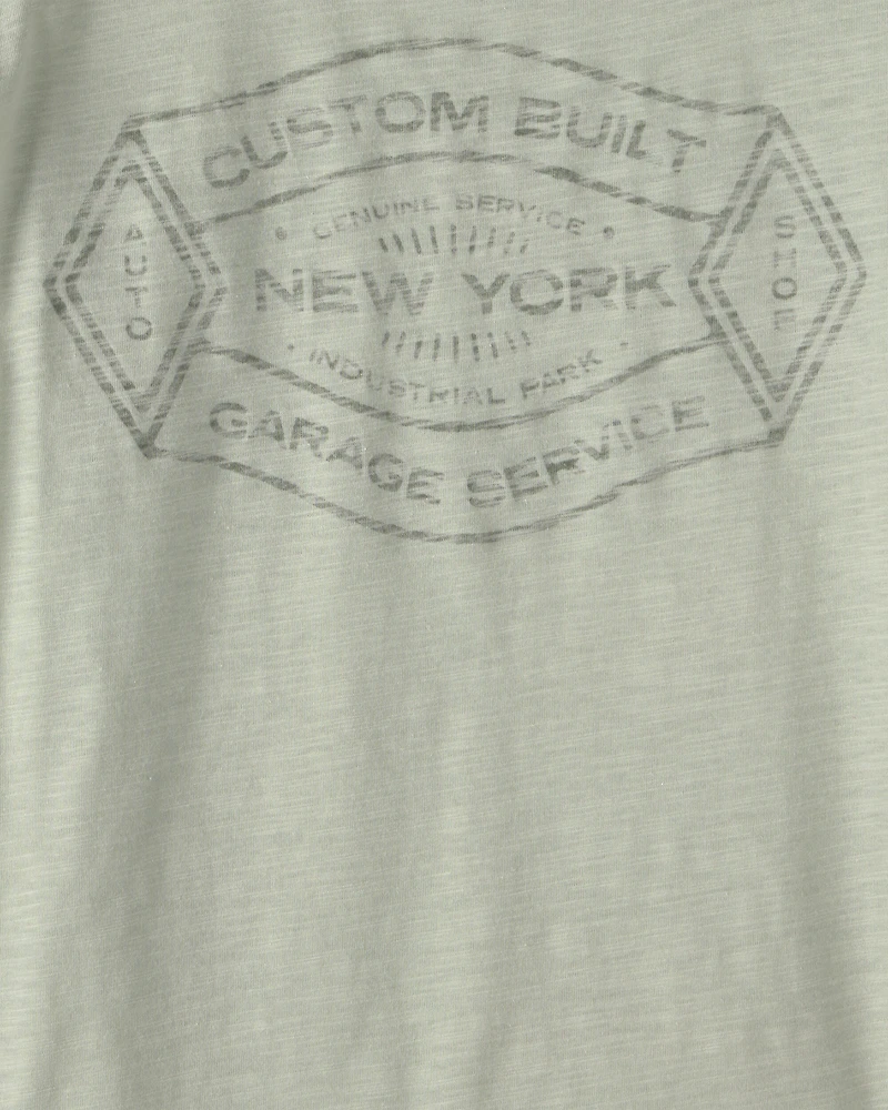 Boys 'New York' Graphic Tee - Green