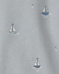 Baby 3-Pack Organic Cotton Bodysuits in Sail Away Print