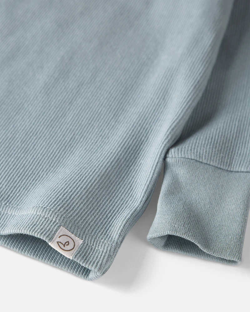 Baby Organic Cotton Ribbed 2-Piece Pajamas Set