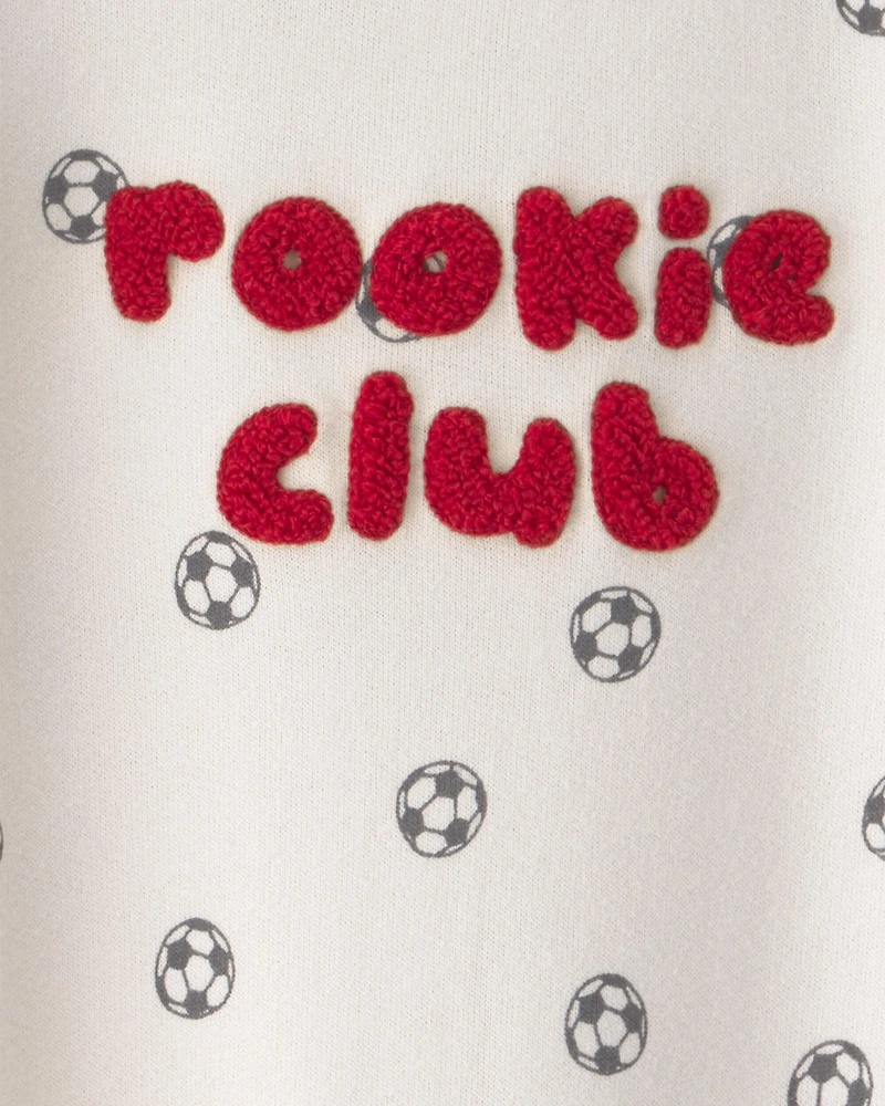 Baby 'Rookie Club' French Terry Jumpsuit - Ivory