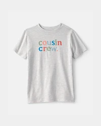 Kid 'Cousin Crew' Graphic Tee - Grey