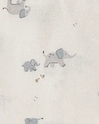 Baby 4-Pack Elephant Receiving Blankets - Grey/Ivory