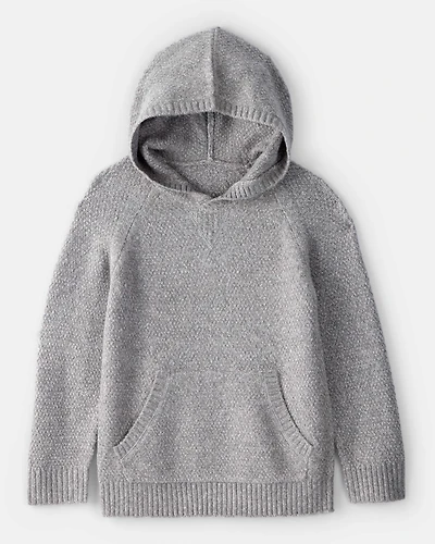 Boys Sweater Knit Hoodie - Grey