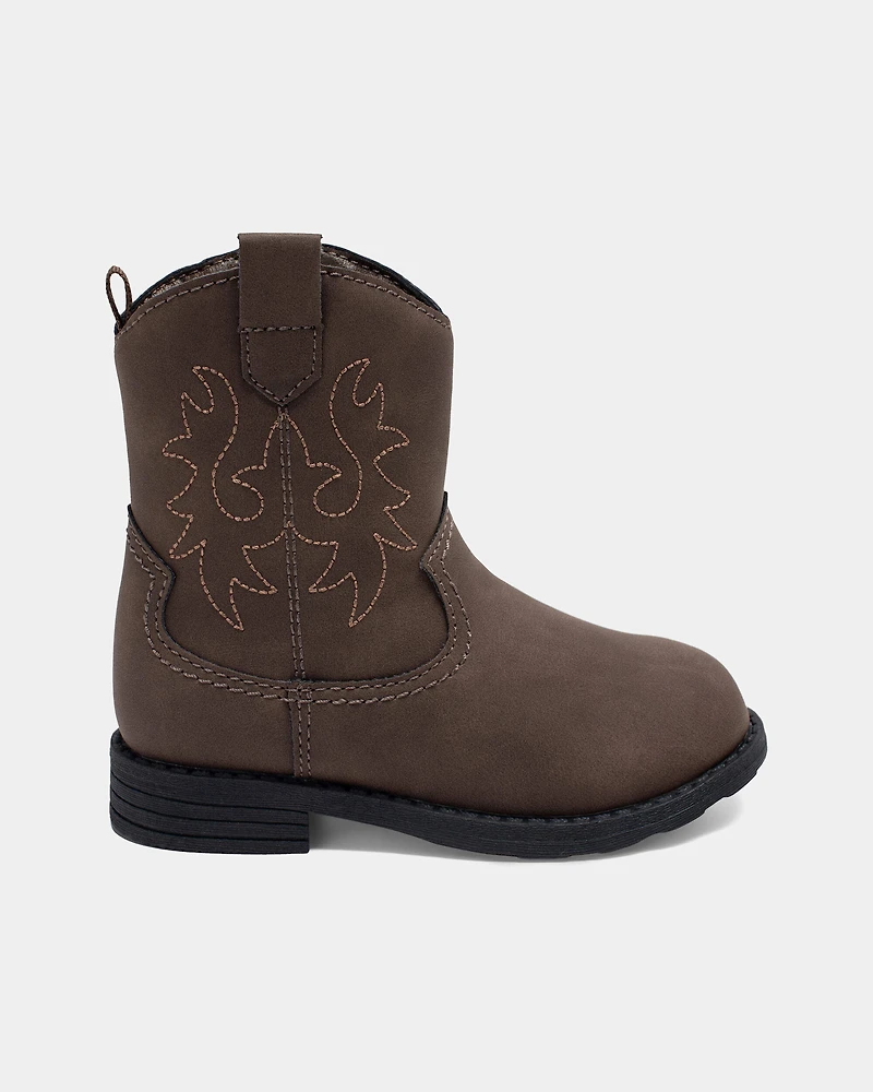 Toddler Boy Cowboy Boots - Brown