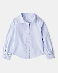 Girls 3-Piece Button-Front Shirt, Sweater Vest & Plaid Skort Set - Multi