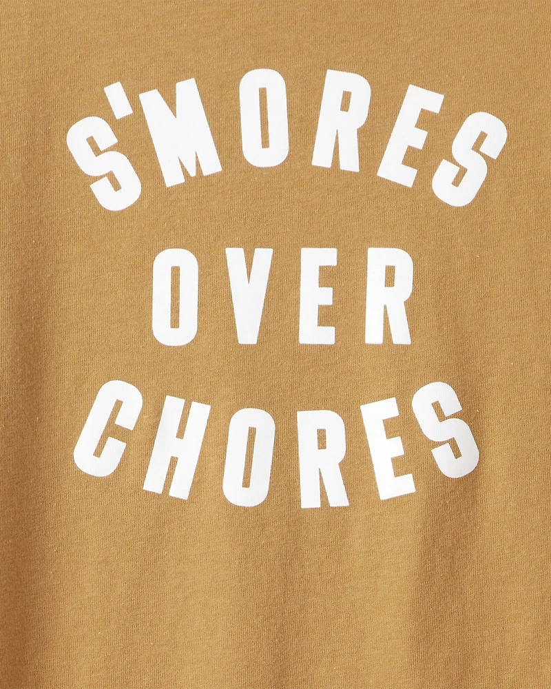 Boys Smores Long-Sleeve Graphic Tee - Brown