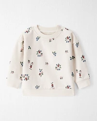 Baby Organic Cotton French Terry Sweatshirt in Berry Blossom Print