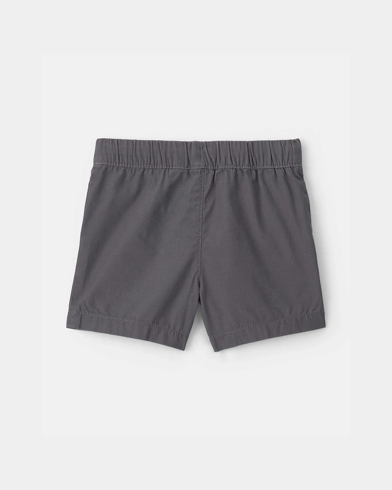 Baby Boy Canvas Shorts - Grey