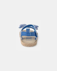 Baby Girl Striped Sandals - Blue
