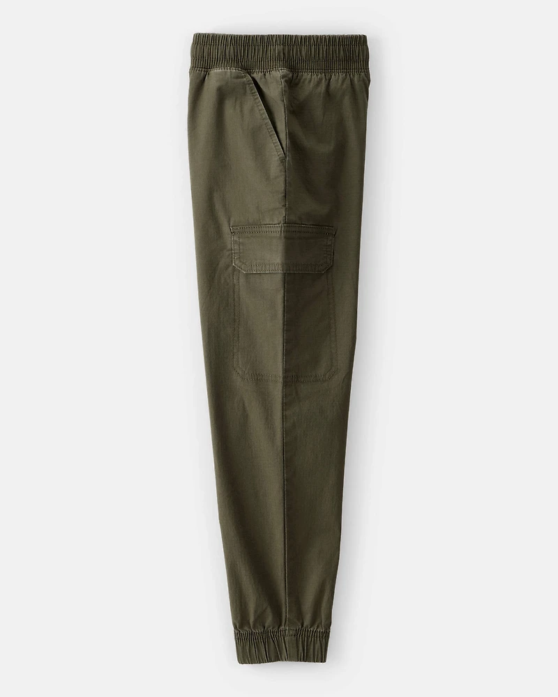 Boys Cotton Fashion Cargo Pants - Green