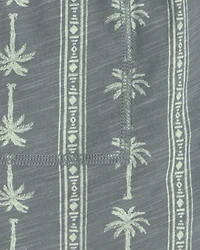 Boys Palm Tree Knit Shorts - Grey/Green