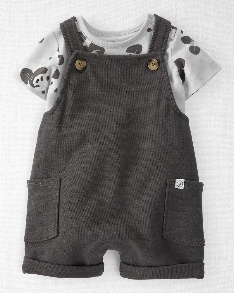 Baby 2-Piece Organic Cotton Shortall Set