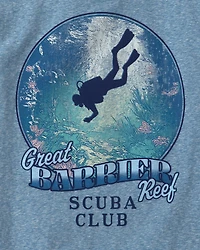 Boys 'Scuba Club' Graphic Tee - Blue
