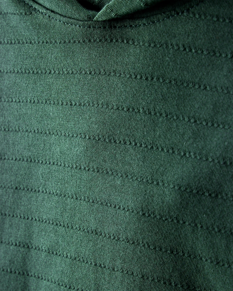 Toddler Boy Cotton Long-Sleeve Hooded Top - Green