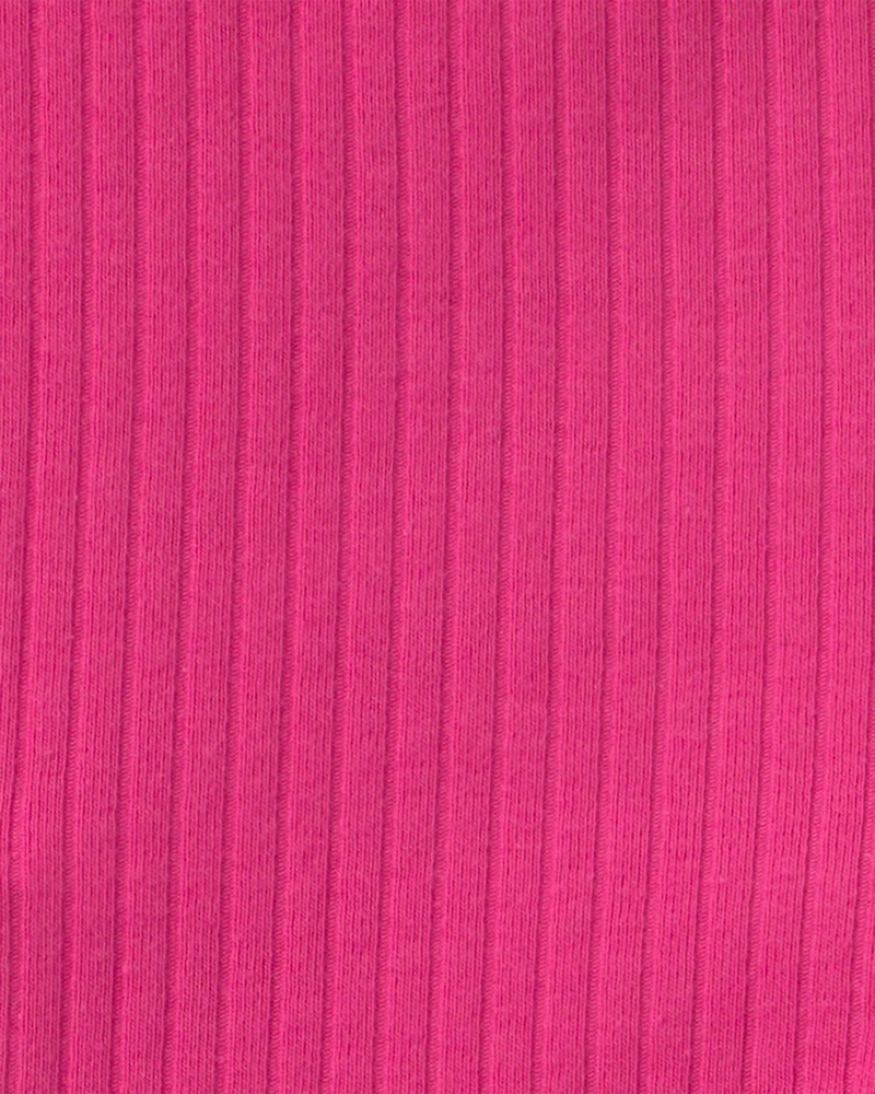 Toddler Girl Ribbed Pull-On Stretch Flare Leggings - Pink