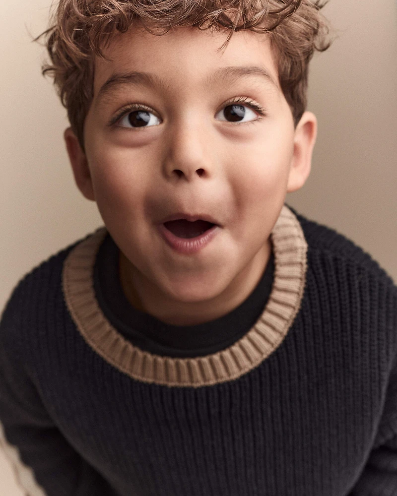 Toddler Pullover Sweater - Black