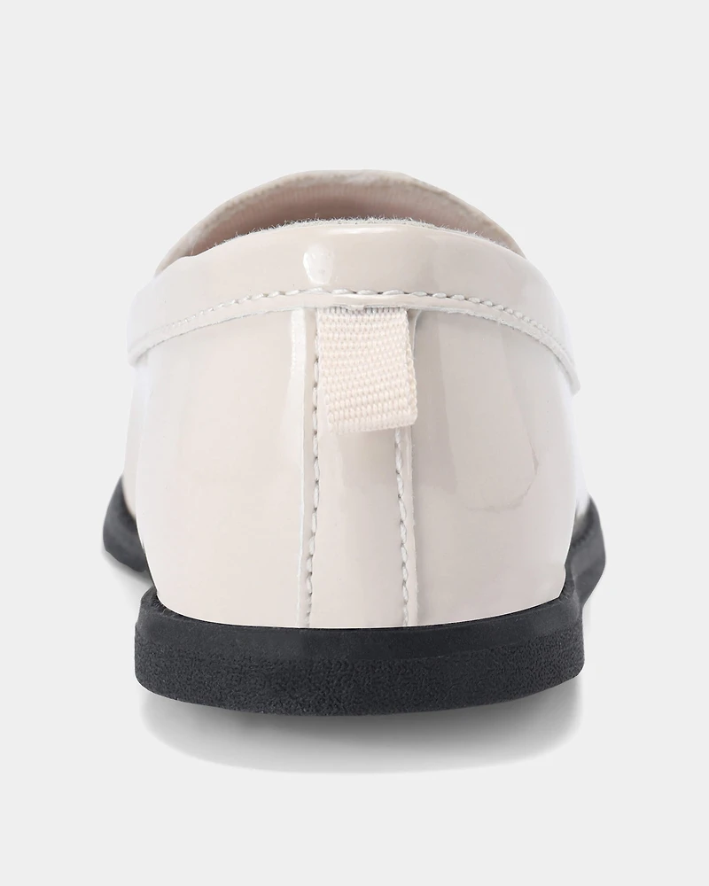 Toddler Girl Heart Dress Shoes - Cream