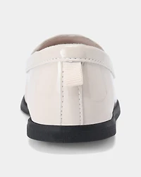 Toddler Girl Heart Dress Shoes - Cream