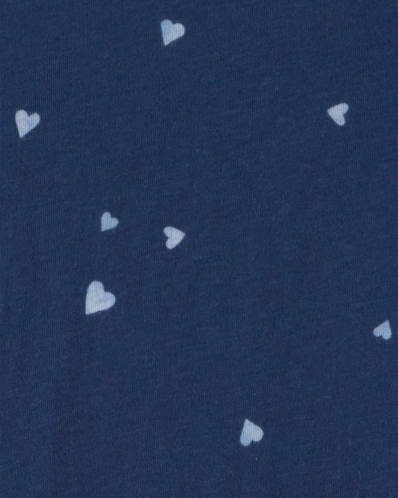 Girls Heart Short-Sleeve Dress - Blue
