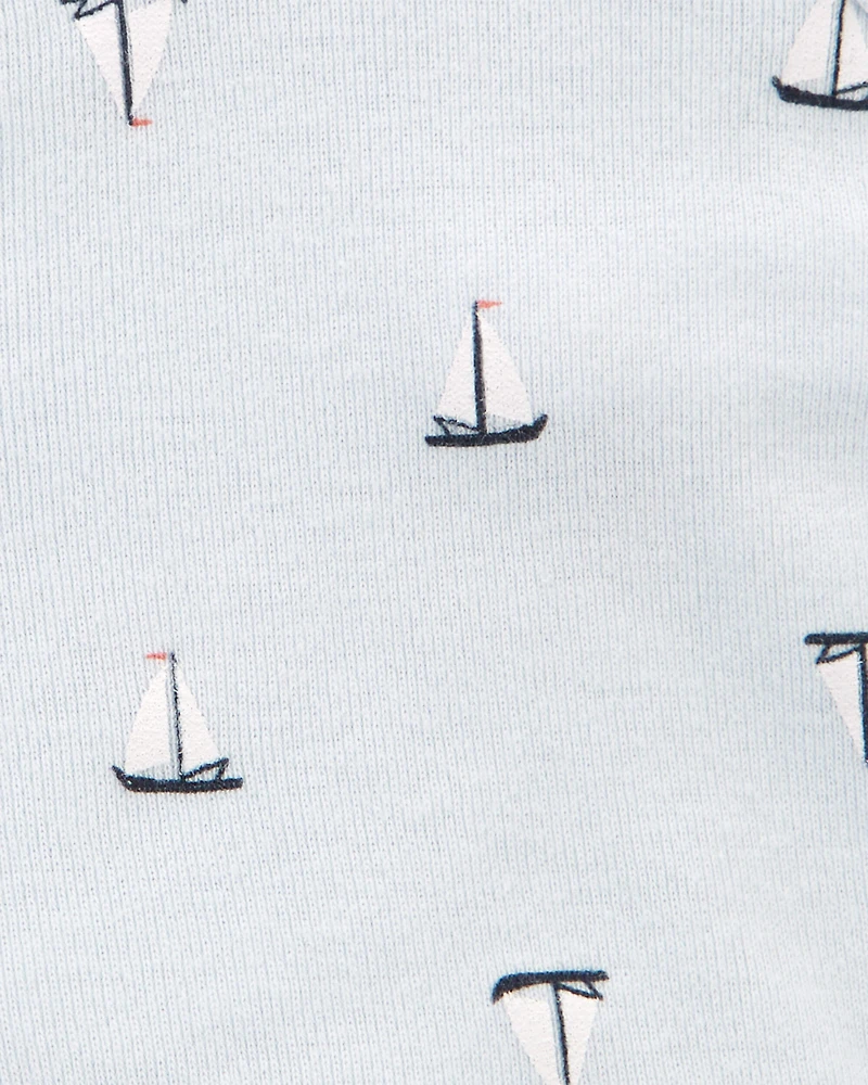 Baby Boy Preemie Sailboat Tank - Blue