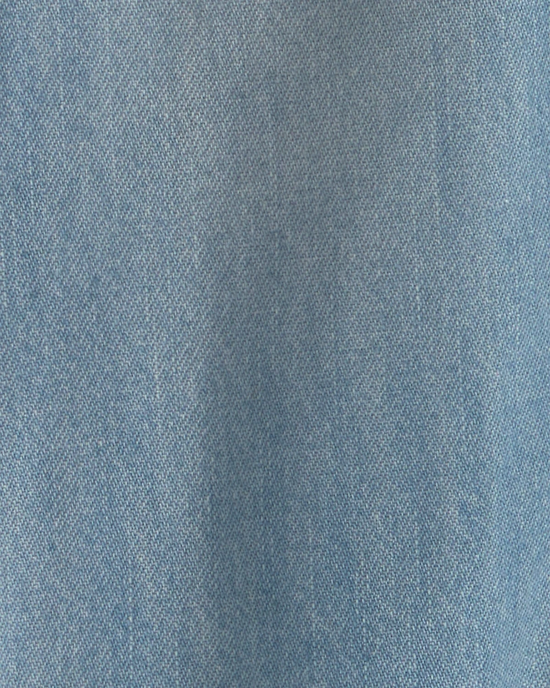 Baby Boy Denim Button-Down Bodysuit - Medium Wash