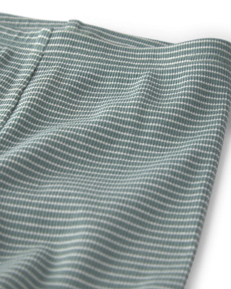 Baby 2-Piece Organic Cotton Ribbed Pajamas in Stripes