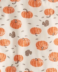 Toddler Organic Cotton Pajamas in Harvest Pumpkins Print