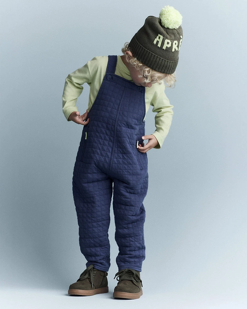 Toddler Boy Après Pom Pom Beanie - Olive