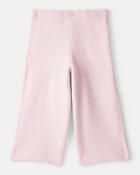 Toddler Girl Wide-Leg Sweater Knit Pants - Pink