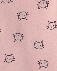 Baby Girl 3-Piece Cat Hooded Layering Set - Grey/Pink