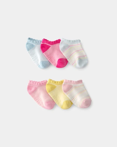 Baby Girl 6-Pack No Show Socks