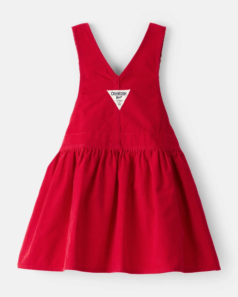 Toddler Girl Corduroy Skirtall - Red