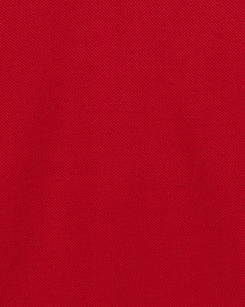 Girls Piqué Polo Shirt - Red