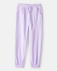 Girls 2-Piece DayDream Fleece Disco Heart Pullover Sweatshirt & Joggers Set - Purple
