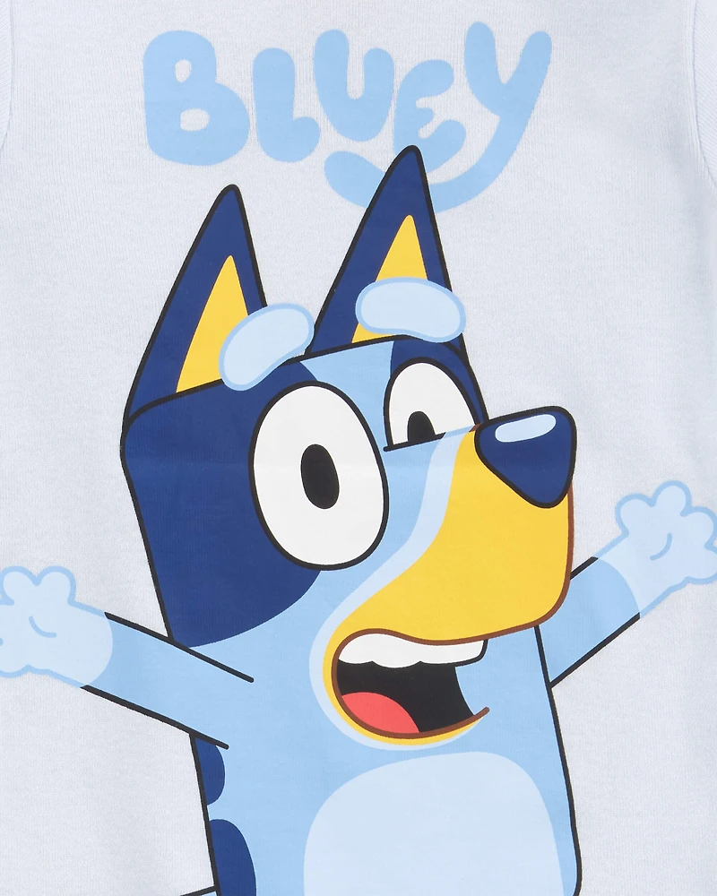 Toddler Boy Bluey Snug Fit Cotton 2-Piece Pajamas - Blue