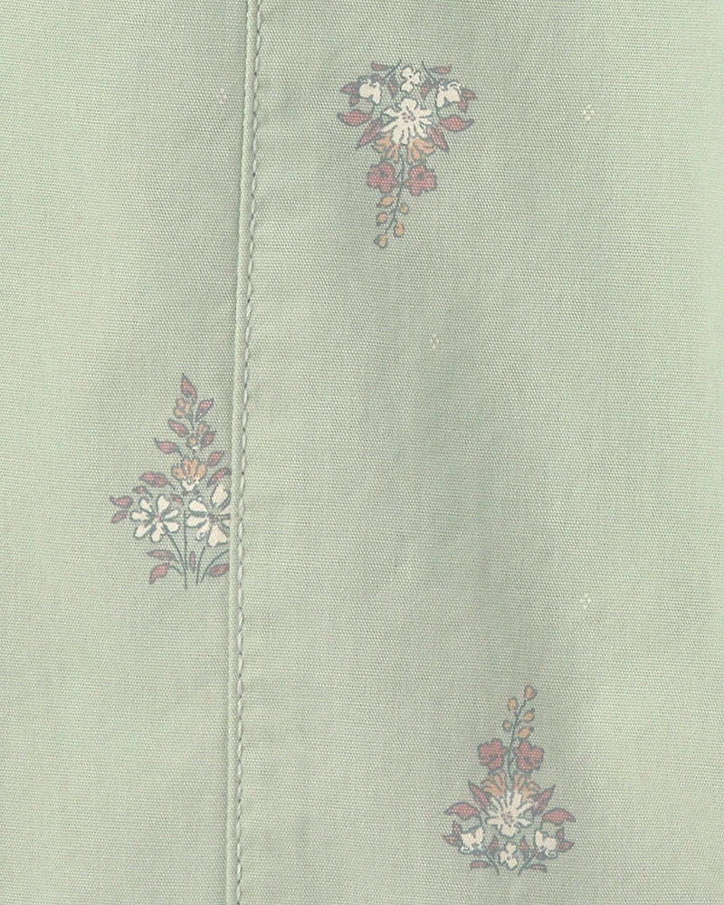 Toddler Girl Floral Barrel Pants - Green