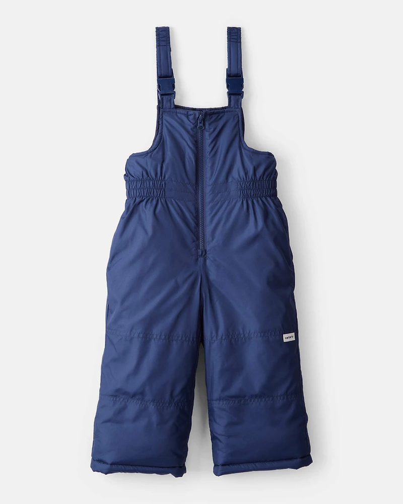 Toddler Overall Snow Bibs - Navy