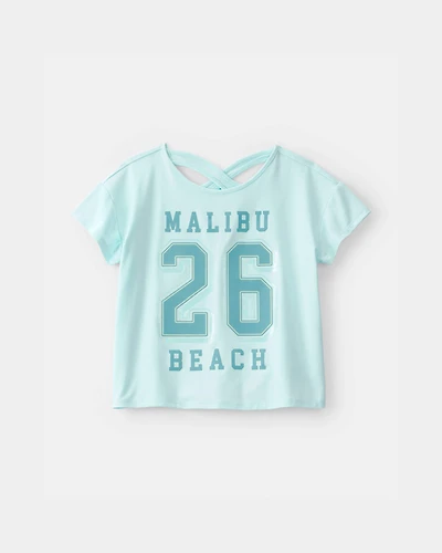 Girls 'Malibu Beach' Active Top - Blue
