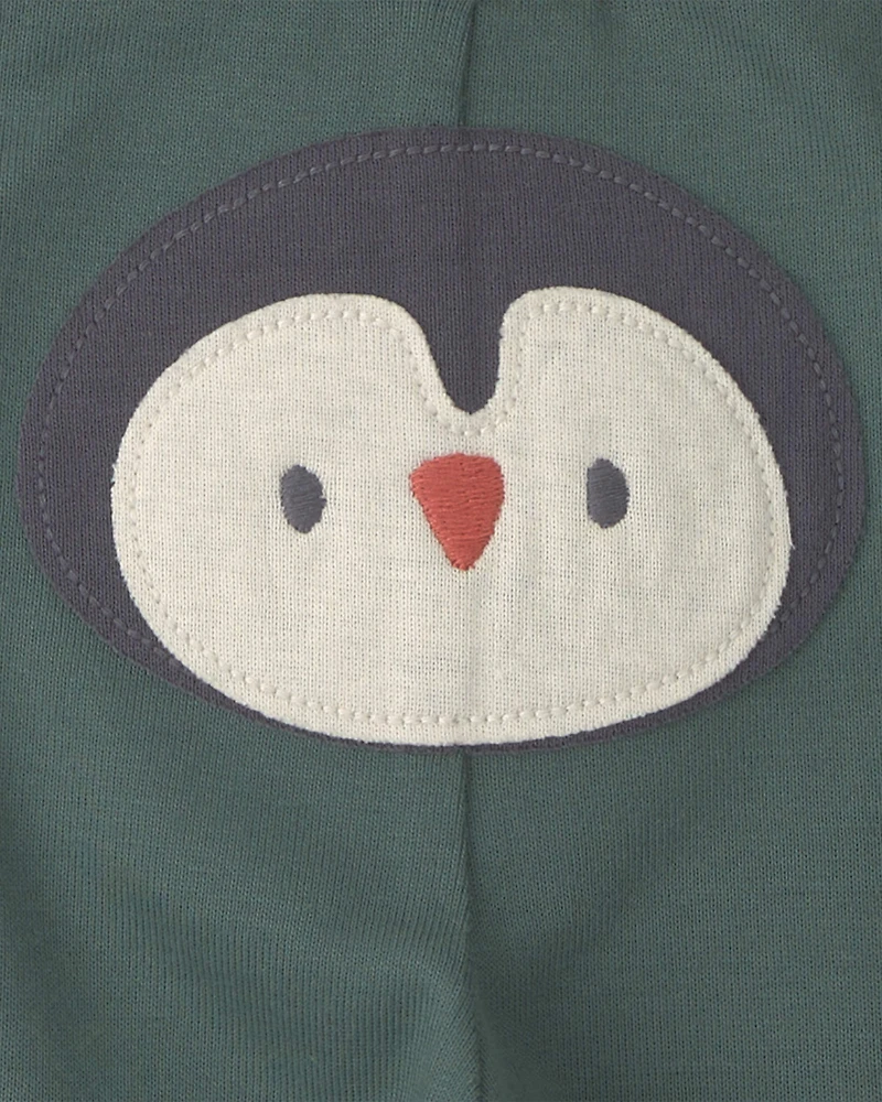 Baby Boy 3-Piece Penguin Long-Sleeve Bodysuit & Pant Set - Green/Grey/Cream